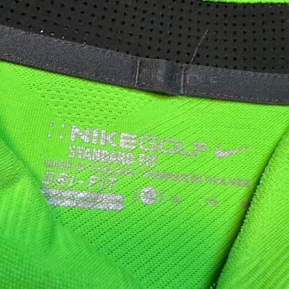 Nike Golf Green Dri-Fit Tech Retro Sportswear Button Polo Shirt XL - Picture 3 of 5